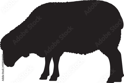 Southdown Sheep Silhouette Vector