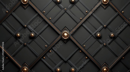 Abstract geometric pattern with black and gold squares creating a 3D effect
