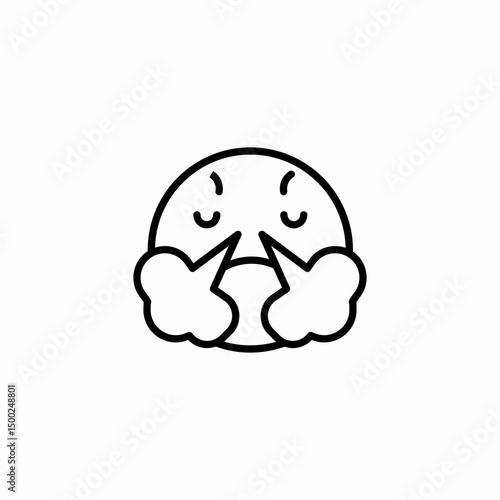exploding head icon sign vector