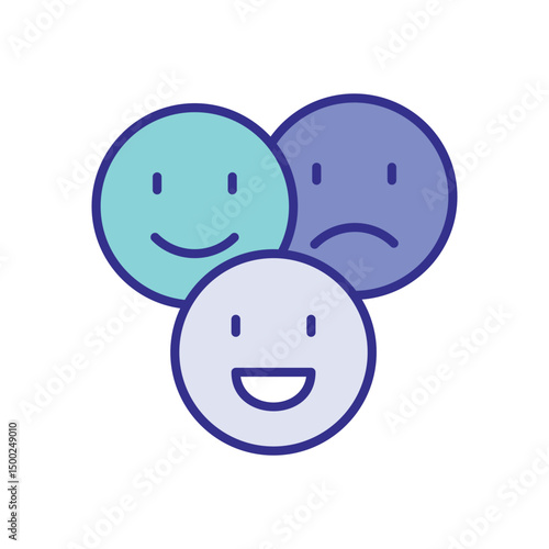 Satisfaction icon vector stock illustration