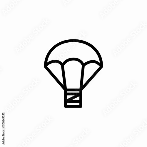 parachute jump icon sign vector