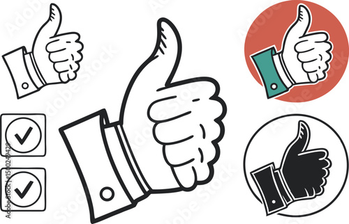 thumbs up and down icons