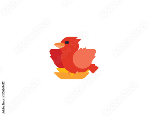 Phoenix vector isolated emoticon. Phoenix emoji. Phoenix color icon