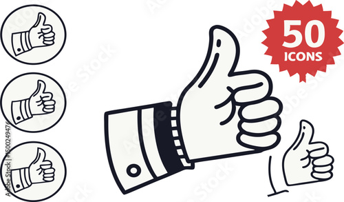 thumb up and down icons