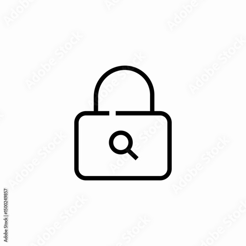 search lock icon sign vector