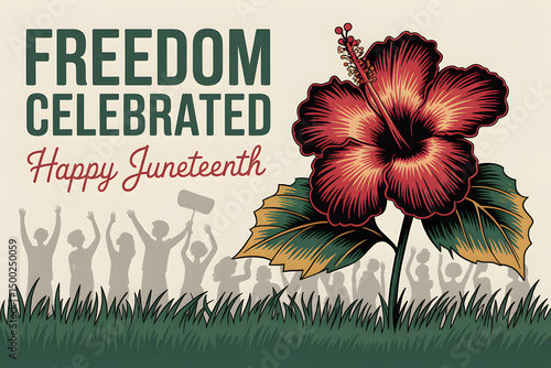 Juneteenth celebration freedom background