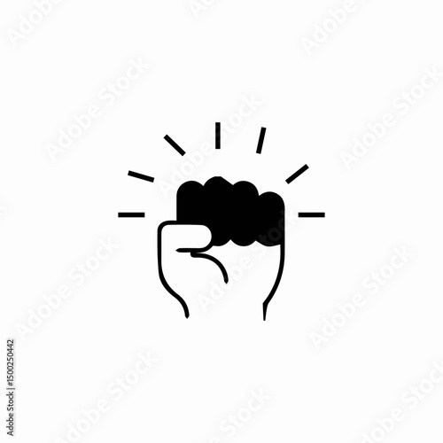 sparkling hand icon sign vector