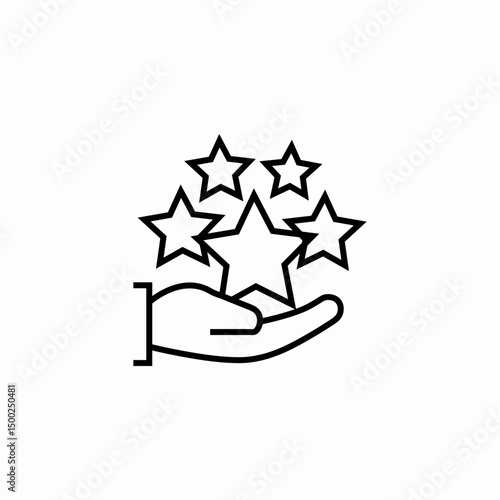 star hands icon sign vector