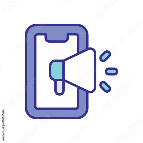 Mobile Marketing icon vector stock illustration