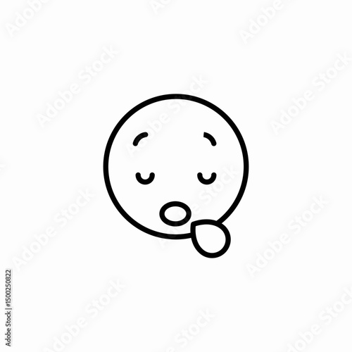 thinking face icon sign vector