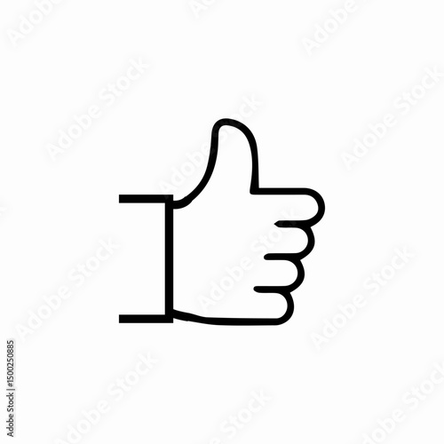 thumbs up icon sign vector
