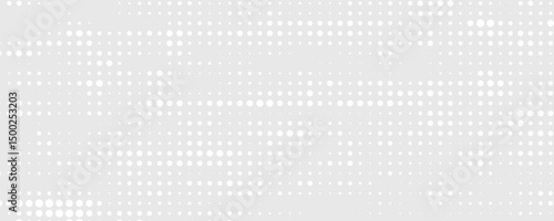 Dot white gray wave light technology texture background. Abstract big data digital concept.