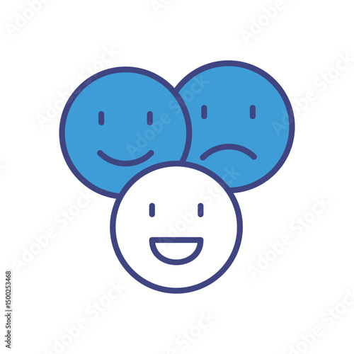 Satisfaction icon vector stock illustration