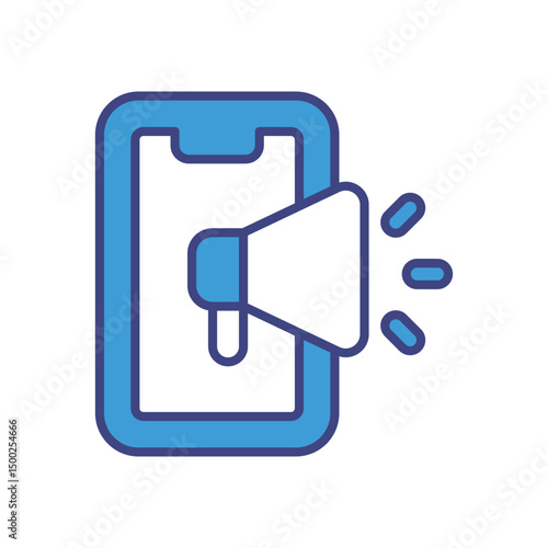 Mobile Marketing icon vector stock illustration