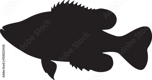 White Crappie Silhouette