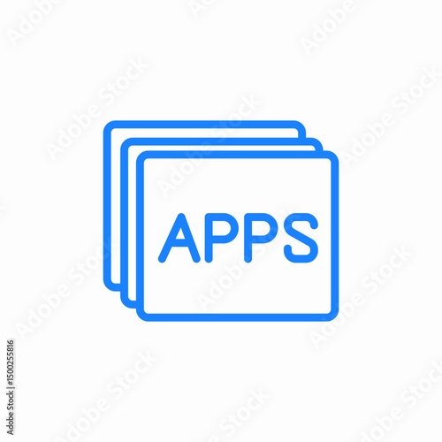 apps folder icon sign vector