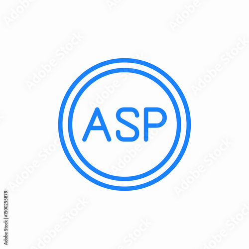 asp badge icon sign vector