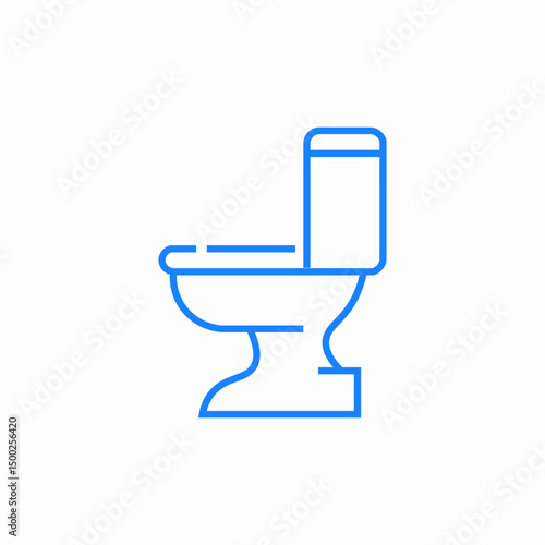 ceramic toilet icon sign vector