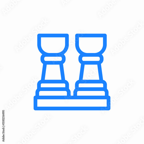 chess pieces icon sign vector