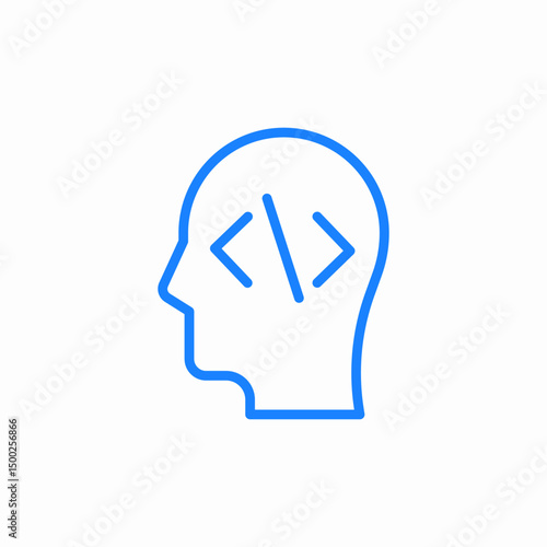 coding mind icon sign vector