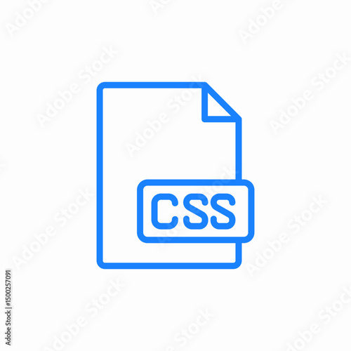css file icon sign vector