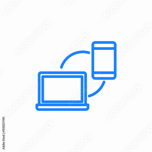device connection icon sign vector