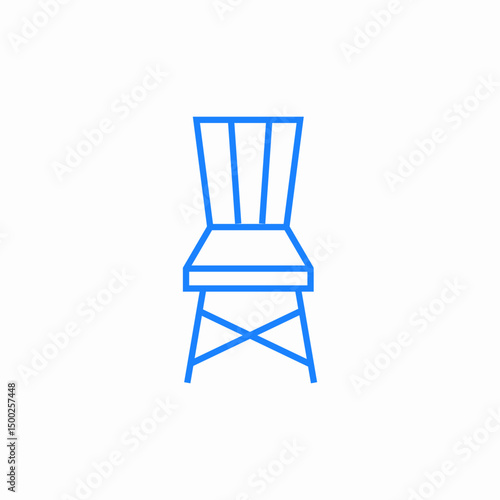 dining chair icon sign vector