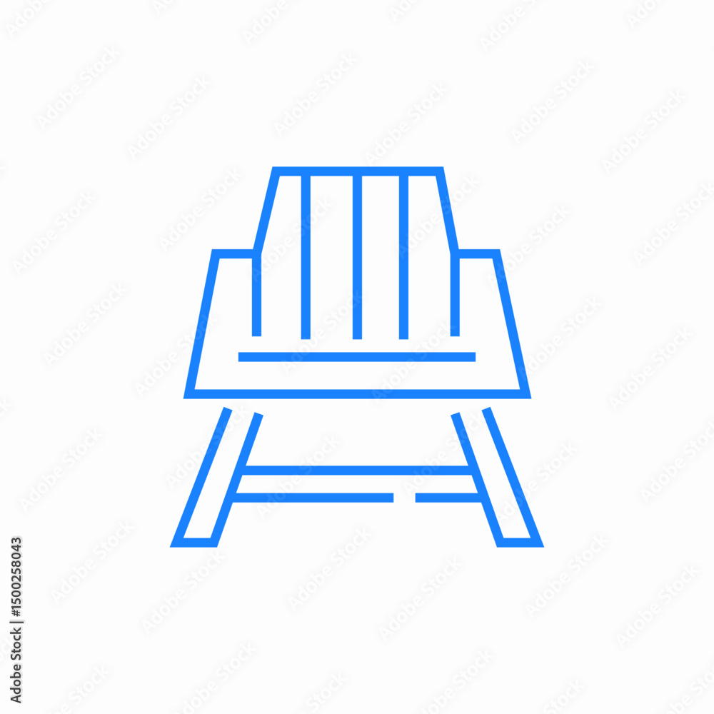 garden bench icon sign vector garden bench icon sign vector