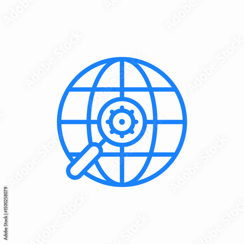 global search icon sign vector