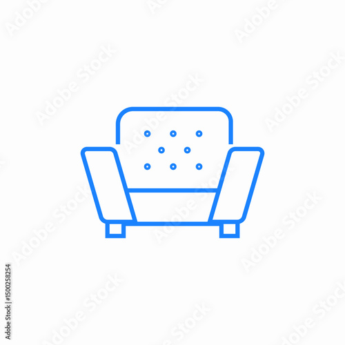 living armchair icon sign vector