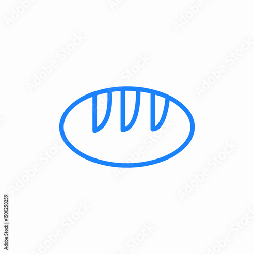 loaf bread icon sign vector