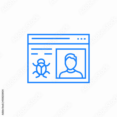 malware detected icon sign vector
