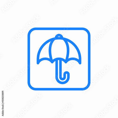 open umbrella icon sign vector