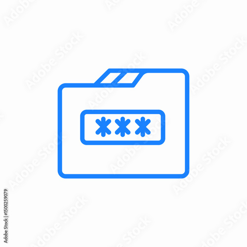 password protected icon sign vector
