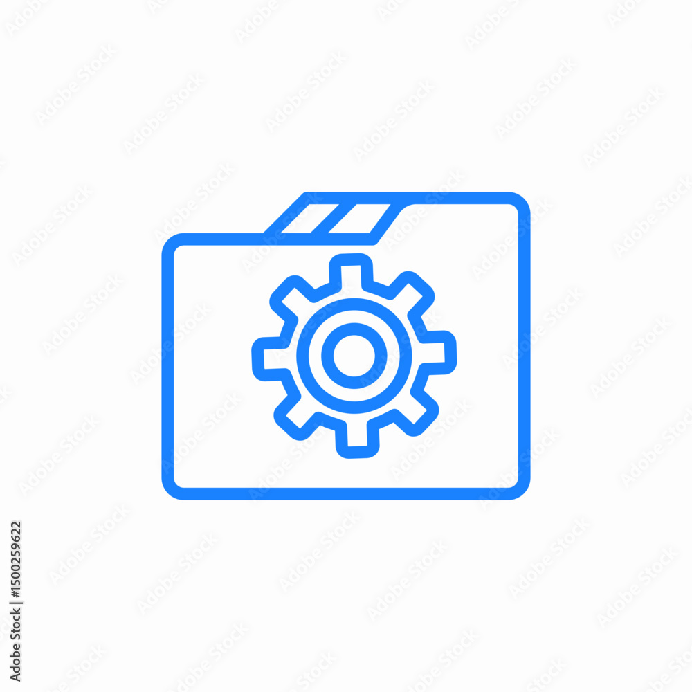 settings folder icon sign vector settings folder icon sign vector