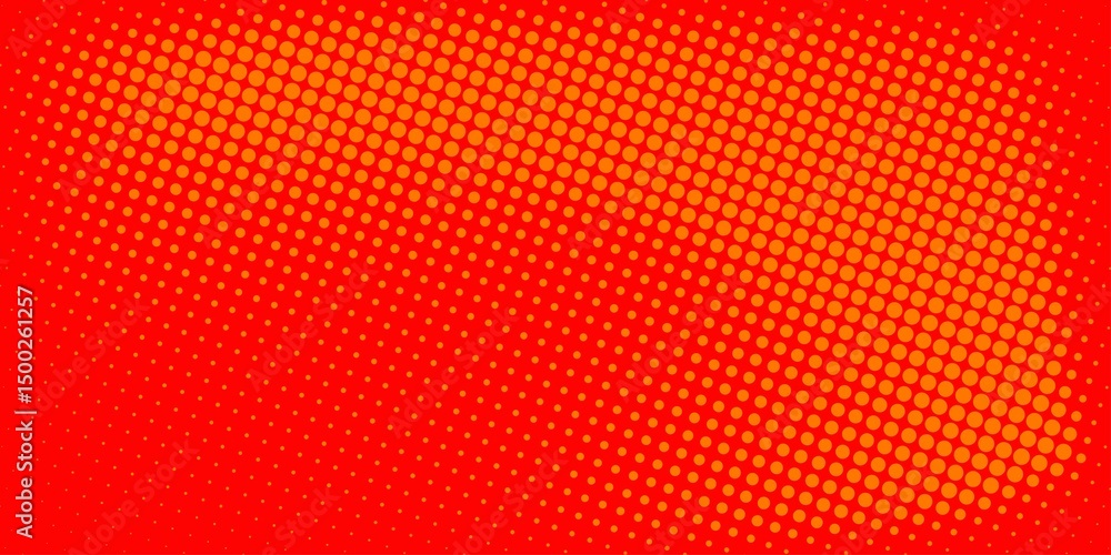 Naklejka premium Dots halftone orange color pattern gradient texture with technology digital background. Dots pop art comics with summer background.