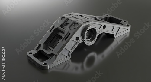 Gray industrial machine component
