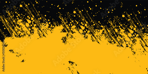 black and yellow abstract dirty grunge background