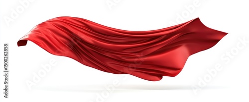 Red cloth billowing in the wind