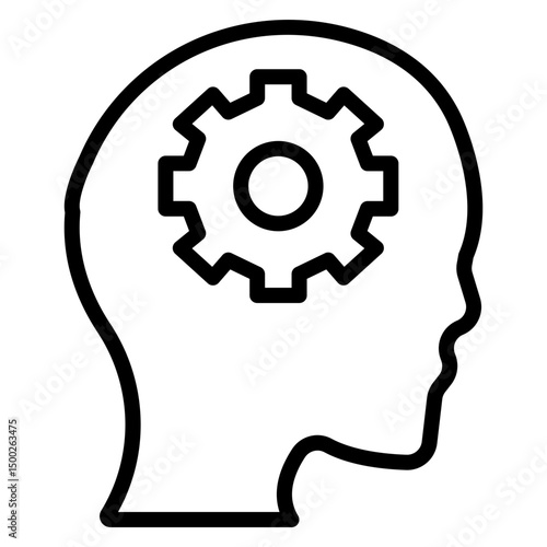 Mind-Controlled Tech Vector Line Icon Design
