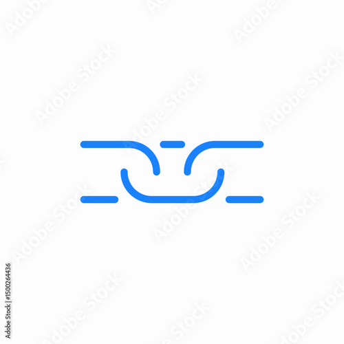 broken chain icon sign vector