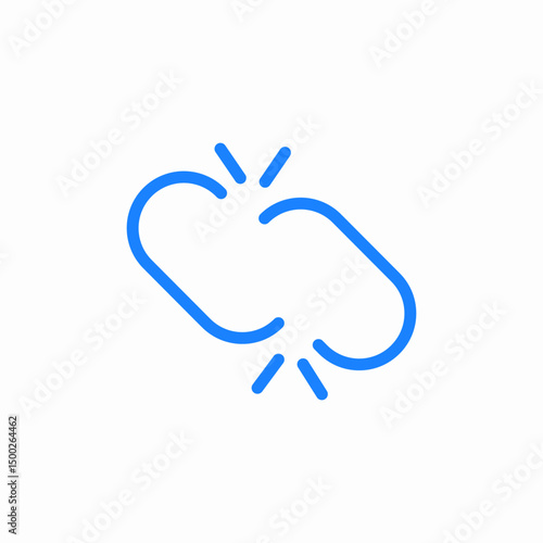 broken link icon sign vector