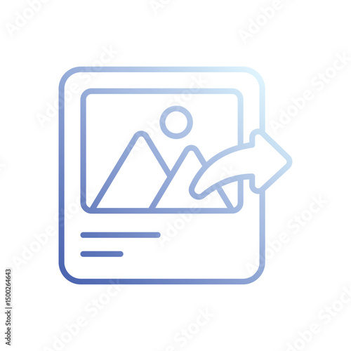 Share Image icon vector stock illustration
