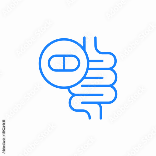 capsule stomach icon sign vector