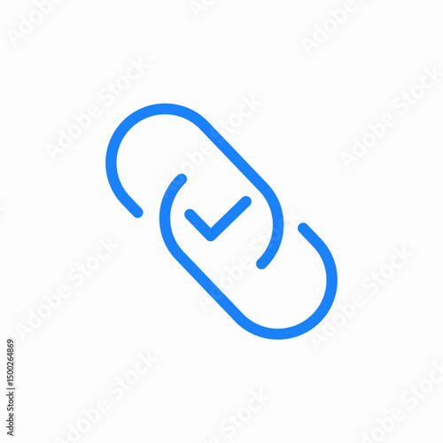 checked link icon sign vector