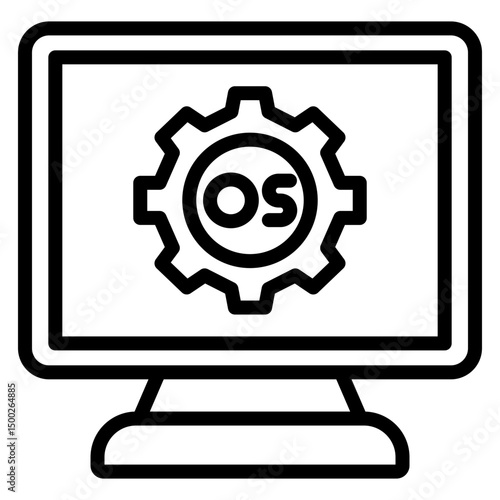 Operating System Vector Line Icon Design