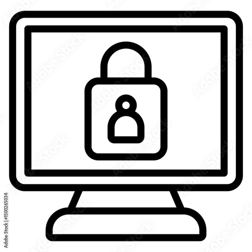 OAuth Authentication Vector Line Icon Design