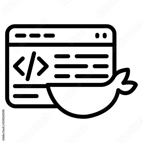 Containerization (Docker) Vector Line Icon Design