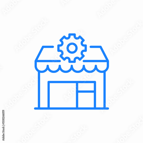 gear shop icon sign vector