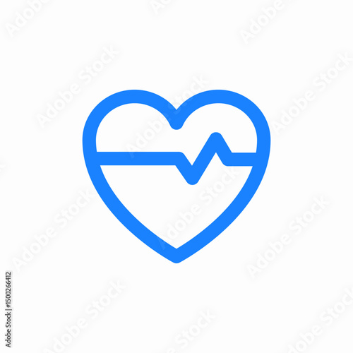 heart beat icon sign vector